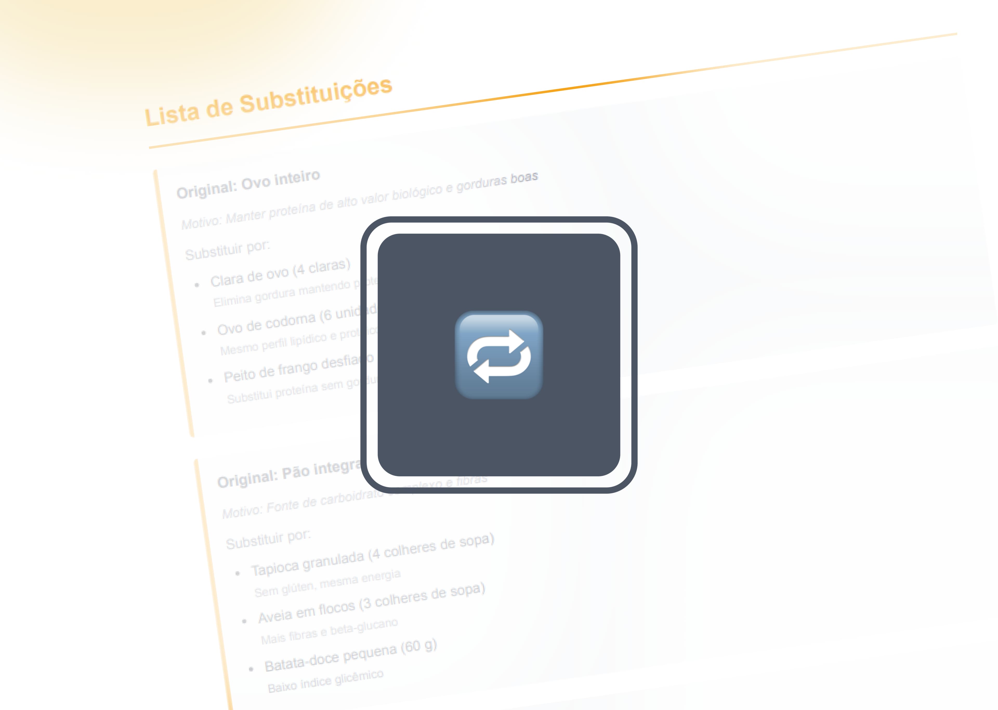 Lista de substituições